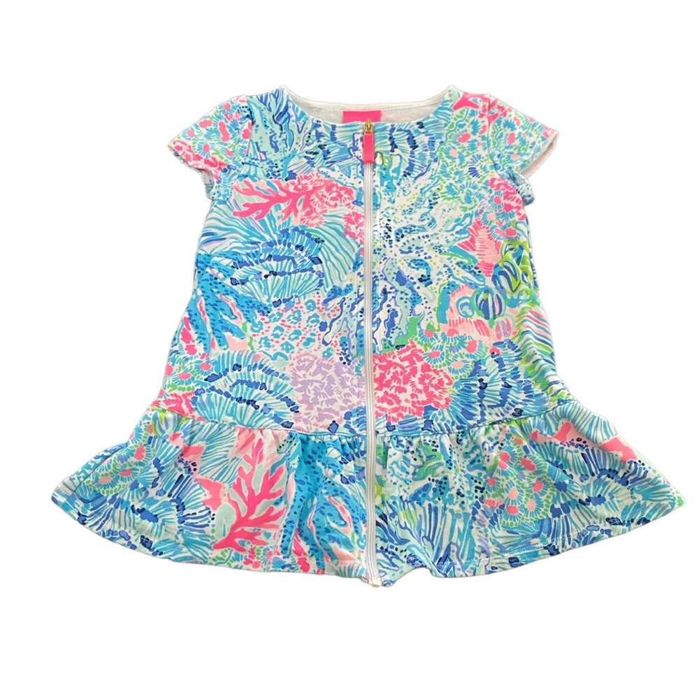Lilly Pulitzer UPF 50+ Ivy Swim Cover Up Sink Or Swim Size M Kids